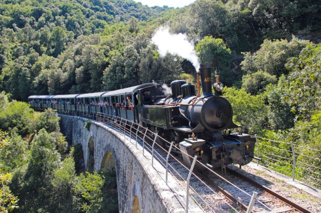 De spoorweg van de Vivarais